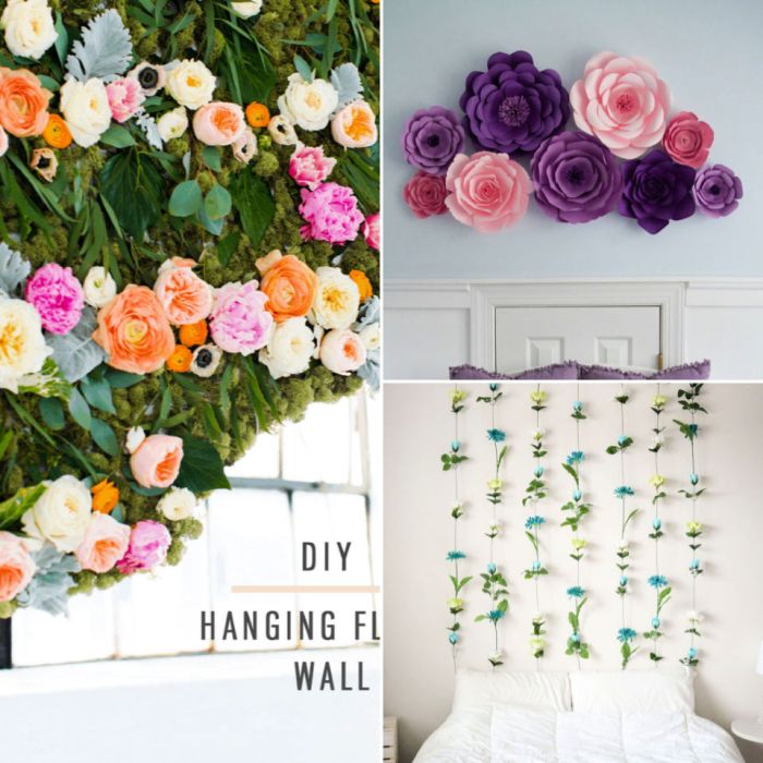 Flower decor for wall