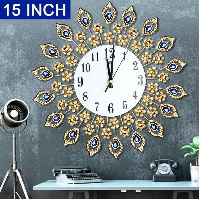 Wall clock decor for living room