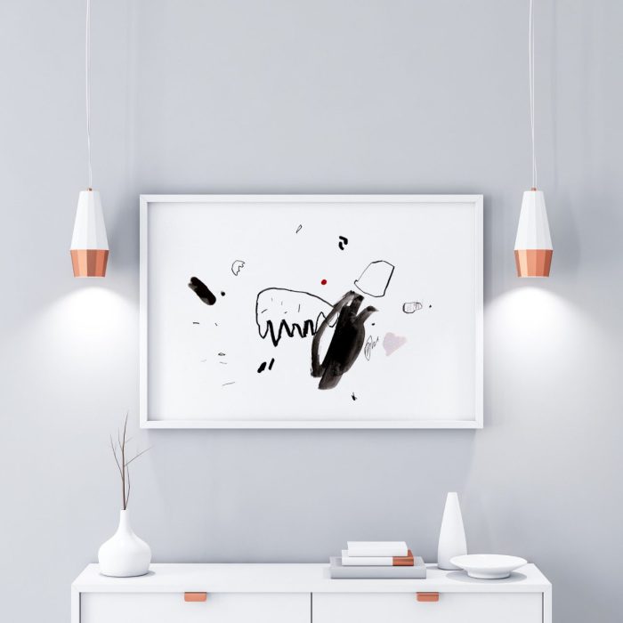 Black white wall decor