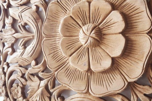 Wood carved wall decor