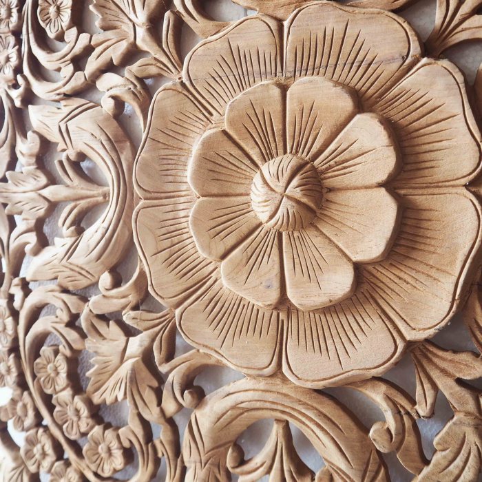 Wood carved wall decor