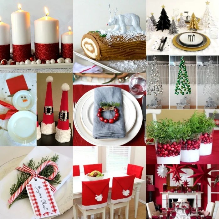 Christmas table decor diy