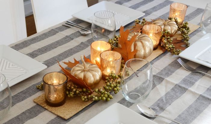 Thanksgiving table decor centerpieces