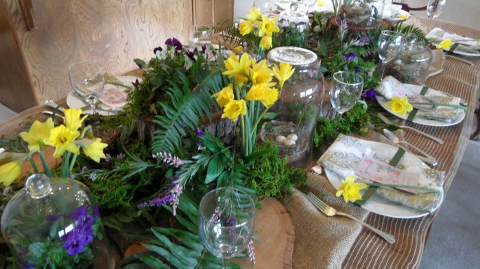 Table decor for easter