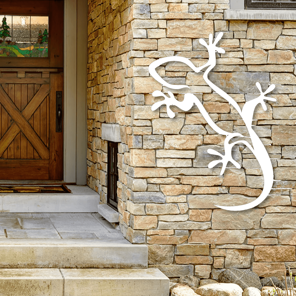 Gecko metal wall decor