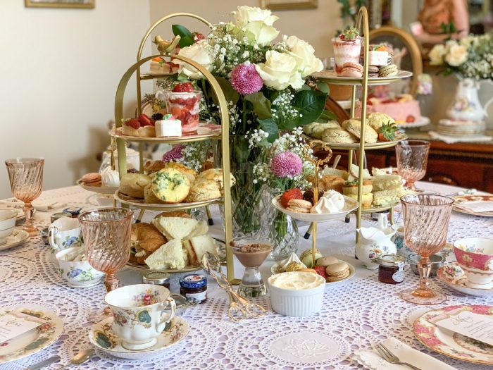 High tea table decor