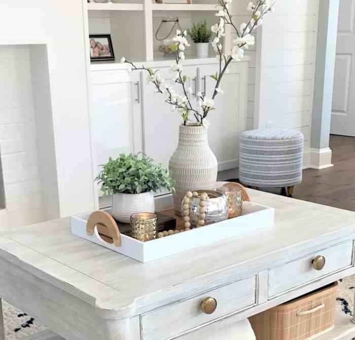 Minimal coffee table decor