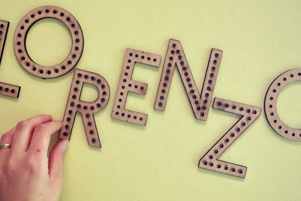 Childrens name wall decor