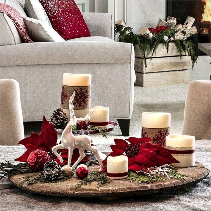 Coffee table tray christmas decor