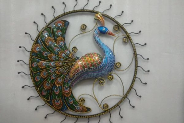 Peacock wall decor hanging