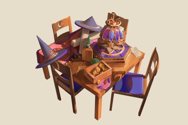 Witch hat table decor