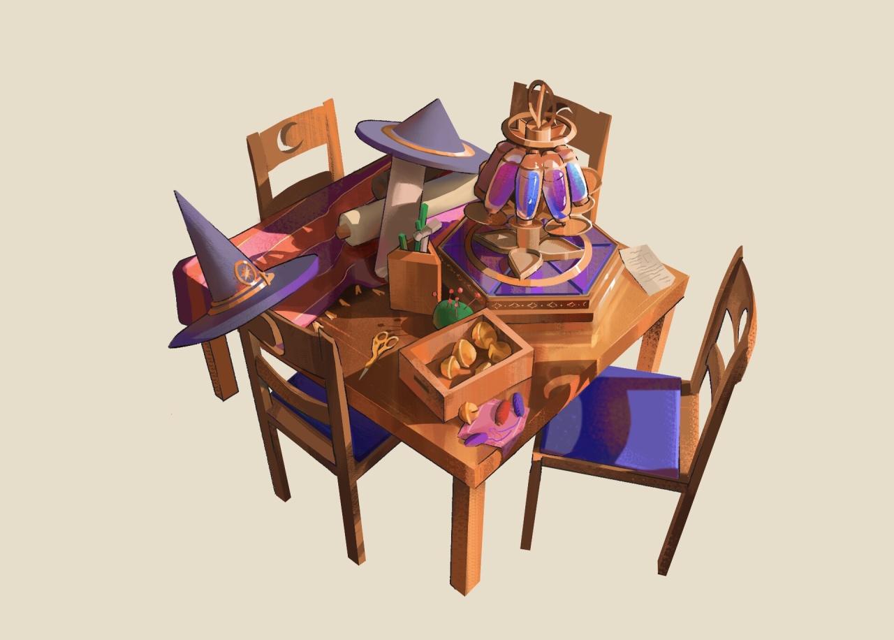 Witch hat table decor