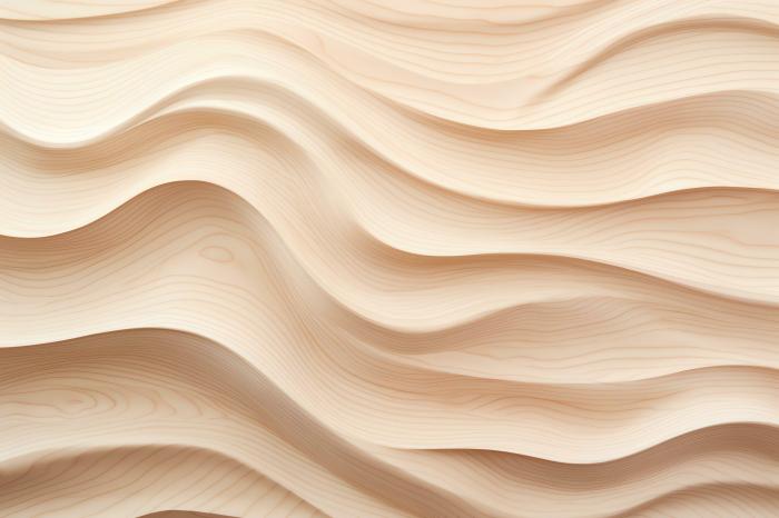 Parametric wavy wooden wall decor