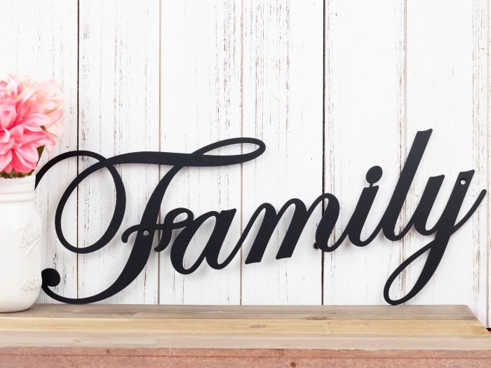 Wall decor family sign