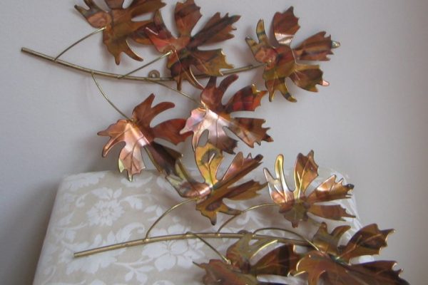 Leaf wall decor metal