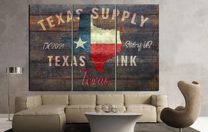 State of texas wall decor