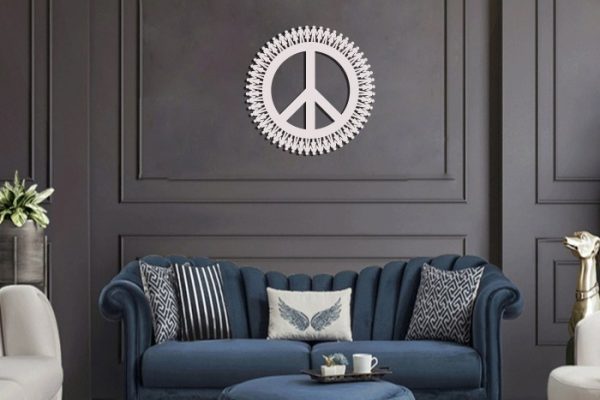 Wall peace sign decor