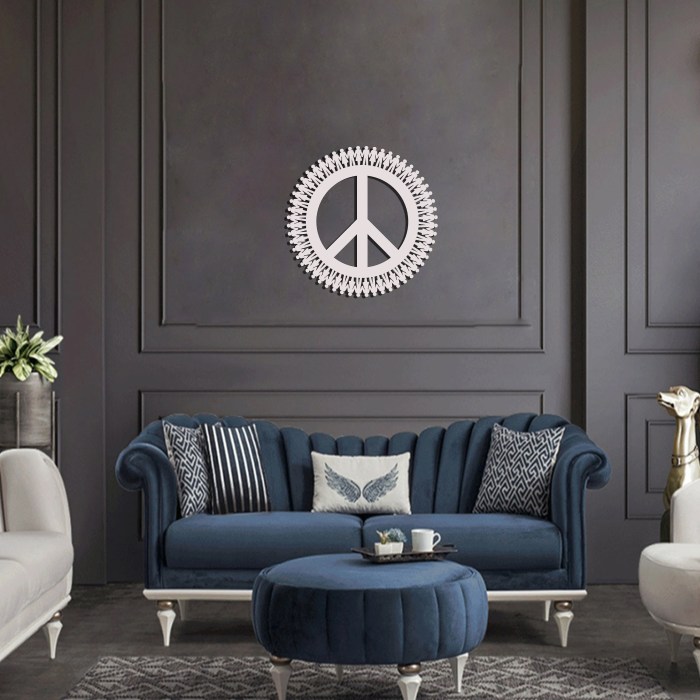 Wall peace sign decor