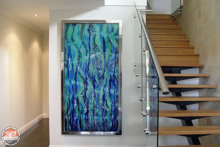 Glass wall panels fused framed modern contemporary fish panel painting stained trendy top arts colour inspirations bernardbeneito most inside beach