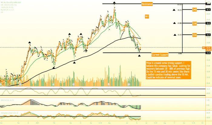 Wy stock price