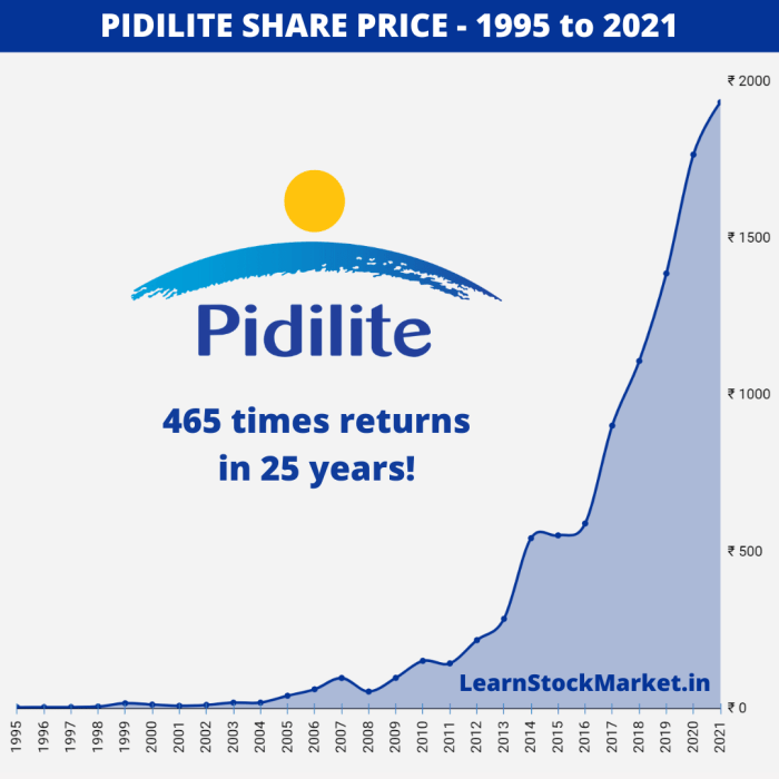 Pidilite industries ltd stock price