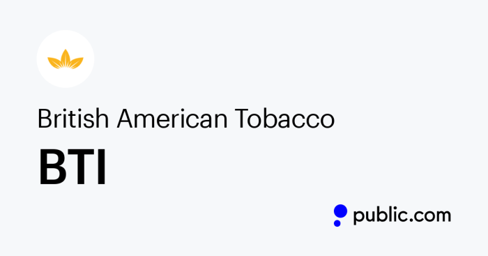 British american tobacco stock price